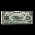 Canada, Banque de Québec, 5 dollars <br /> 3 janvier 1898