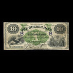 Canada, Banque de Québec, 10 dollars <br /> 3 janvier 1888