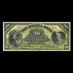Canada, Banque de Québec, 20 dollars <br /> 3 janvier 1911