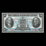 Canada, Banque Royale du Canada, 20 dollars <br /> 3 juillet 1933