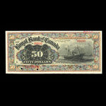 Canada, Banque Royale du Canada, 50 dollars <br /> 2 janvier 1909
