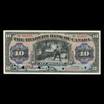Canada, Traders Bank of Canada, 10 dollars <br /> 2 janvier 1909