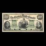 Canada, Traders Bank of Canada, 20 dollars <br /> 1 novembre 1907