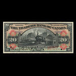 Canada, Traders Bank of Canada, 20 dollars <br /> 2 janvier 1909