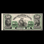 Canada, Traders Bank of Canada, 50 dollars <br /> 1 mars 1886