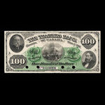 Canada, Traders Bank of Canada, 100 dollars <br /> 1 mars 1886