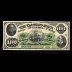 Canada, Traders Bank of Canada, 100 dollars <br /> 2 juillet 1897