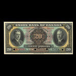 Canada, Union Bank of Canada (The), 20 dollars <br /> 1 juillet 1921