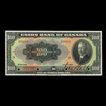 Canada, Union Bank of Canada (The), 100 dollars <br /> 1 juillet 1921