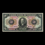 Canada, Union Bank of Canada (The), 50 dollars <br /> 1 juillet 1921