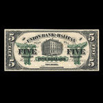 Canada, Union Bank of Halifax, 5 dollars <br /> 1 juillet 1871
