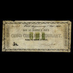 Canada, William Price & Fils, 5 shillings <br /> 1 novembre 1848