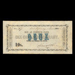 Canada, William Price & Fils, 10 shillings <br /> 1 novembre 1848