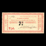 Canada, William Price & Fils, 15 sous <br /> 31 août 1850