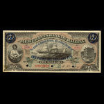 Bermudes, Merchants' Bank of Halifax, 1 pound, 1shilling <br /> 1 juillet 1880