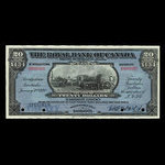 Barbade, Banque Royale du Canada, 20 dollars <br /> 2 janvier 1920