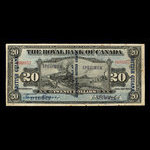 Guyane britannique, Banque Royale du Canada, 20 dollars <br /> 2 janvier 1913