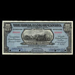 Guyane britannique, Banque Royale du Canada, 20 dollars <br /> 2 janvier 1920