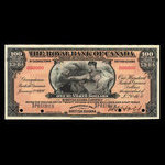 Guyane britannique, Banque Royale du Canada, 100 dollars <br /> 2 janvier 1920