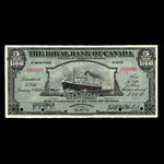 Saint-Kitts, Banque Royale du Canada, 5 dollars <br /> 2 janvier 1920