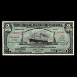 Saint-Kitts, Banque Royale du Canada, 5 dollars : 2 janvier 1920
