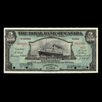 Sainte-Lucie, Banque Royale du Canada, 5 dollars <br /> 2 janvier 1920