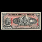 Trinité, Union Bank of Halifax, 100 dollars <br /> 1 septembre 1904