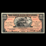 Trinité, Banque Royale du Canada, 100 dollars : 2 janvier 1920