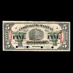 Trinité, Union Bank of Halifax, 5 dollars : 1 septembre 1904