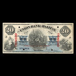 Trinité, Union Bank of Halifax, 20 dollars <br /> 1 septembre 1904