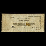 Canada, William Price & Fils, 5 shillings <br /> 15 novembre 1853