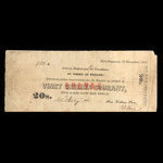 Canada, William Price & Fils, 20 shillings <br /> 10 novembre 1853