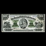 Canada, Bank of British North America, 10 dollars <br /> 3 juillet 1889