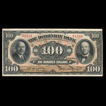 Canada, Dominion Bank, 100 dollars <br /> 1 février 1931