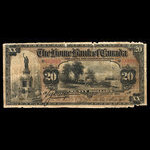 Canada, Home Bank of Canada, 20 dollars <br /> 1 mars 1920