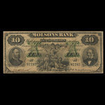 Canada, Molsons Bank, 10 dollars <br /> 2 juillet 1901