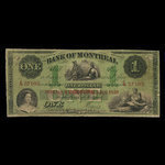 Canada, Banque de Montréal, 1 dollar <br /> 3 janvier 1859