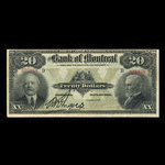 Canada, Banque de Montréal, 20 dollars <br /> 3 septembre 1912