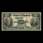 Canada, Banque de Montréal, 50 dollars <br /> 3 septembre 1912