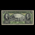 Canada, Merchants Bank of Canada (The), 5 dollars <br /> 3 janvier 1917