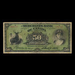 Canada, Merchants Bank of Canada (The), 50 dollars <br /> 3 janvier 1917