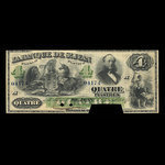 Canada, Banque de St. Jean, 4 dollars <br /> 1 septembre 1873