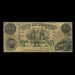 Canada, Bank of Toronto (The), 10 dollars <br /> 1 juillet 1887