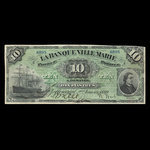 Canada, Banque Ville-Marie, 10 dollars <br /> 2 janvier 1889