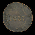 Canada, George Davies, 1/2 penny <br /> 1857