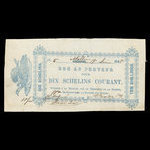 Canada, La Société de Défricheurs de la Rivière aux Sables, 10 shillings <br /> 19 juin 1848