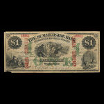 Canada, Summerside Bank of Prince Edward Island, 1 dollar <br /> 1 février 1872