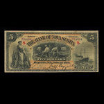 Canada, Banque Nouvelle-Écosse, 5 dollars <br /> 1 juin 1898