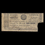 Canada, Joseph Bistodeau, 10 sous <br /> 8 août 1837