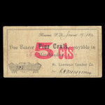 Canada, St. Lawrence Lumber Company, 5 cents <br /> 19 juin 1891